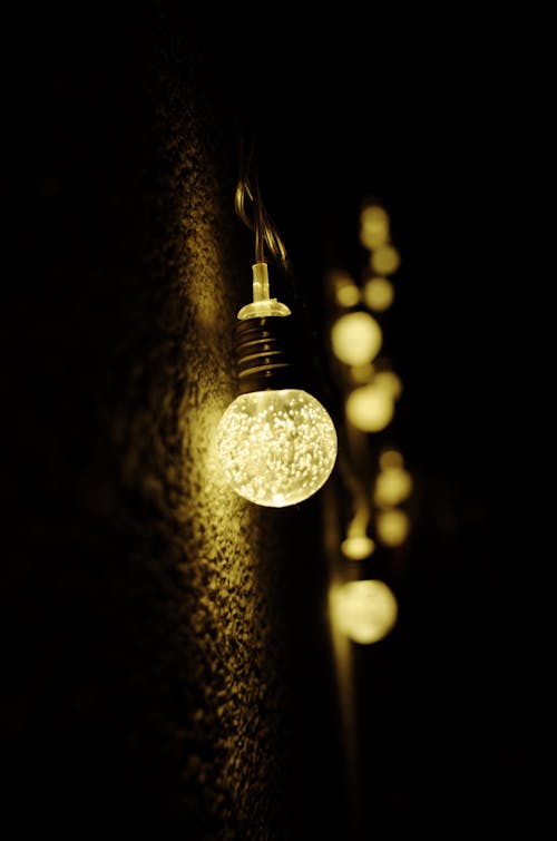 Light Bulb Light in Darkness