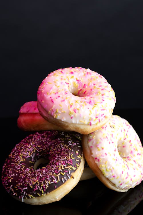 Gratis stockfoto met detailopname, donuts, lekkernij