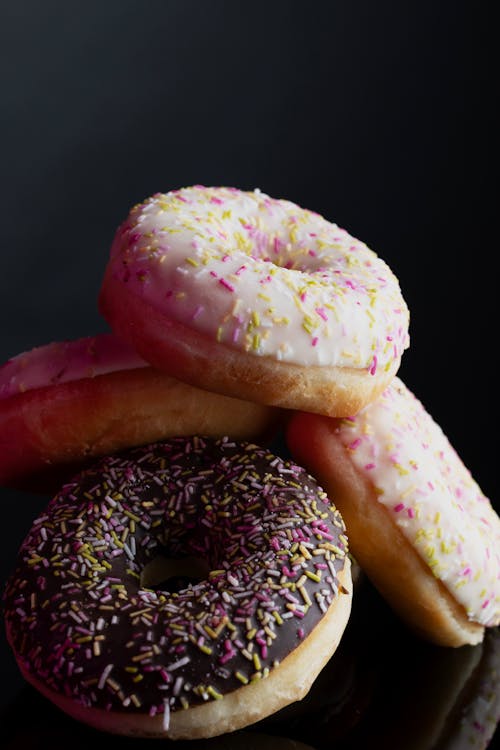 垂直拍摄, 甜, 甜甜圈 的 免费素材图片