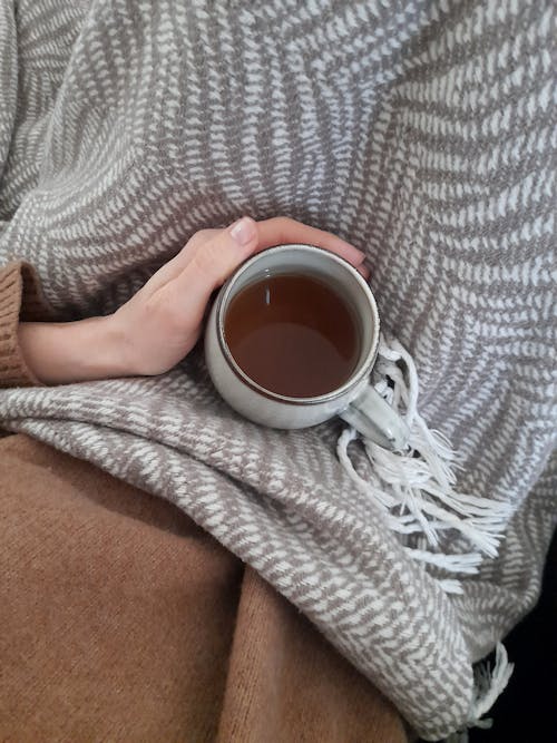 Woman Hand Holding Mug of Tea