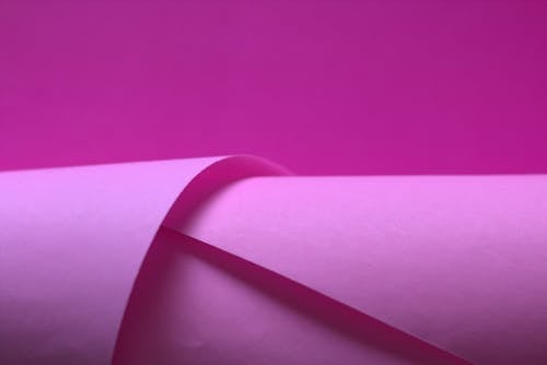 Paper Roll on Pink Background