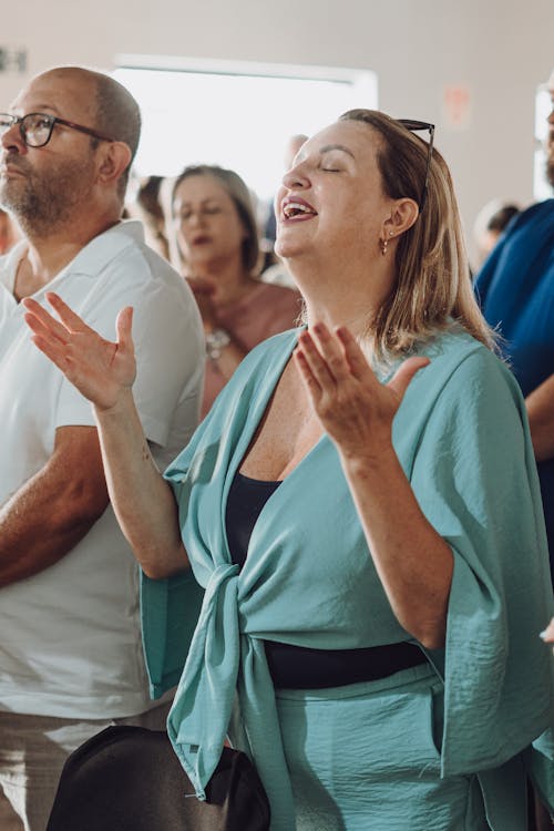 Woman with Earrings Singing