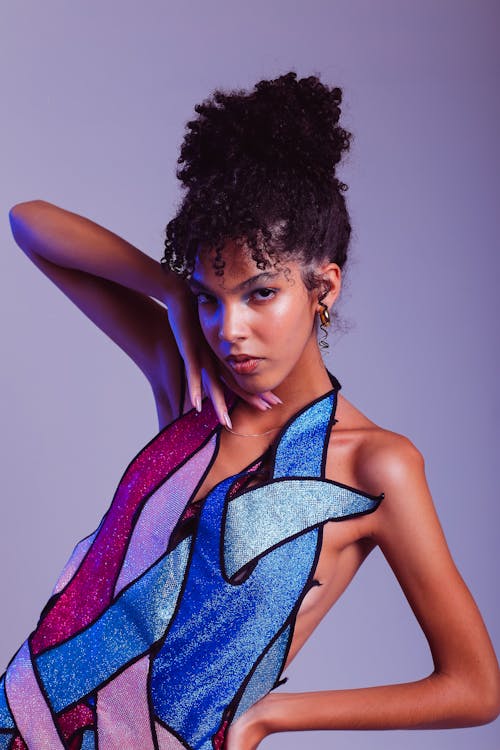 Woman Posing in Studio