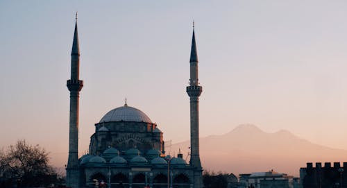 Foto stok gratis agama, arsitektur ottoman, Fajar