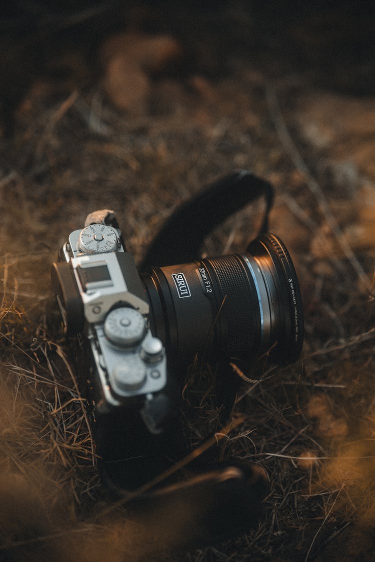 Vintage Camera On Ground