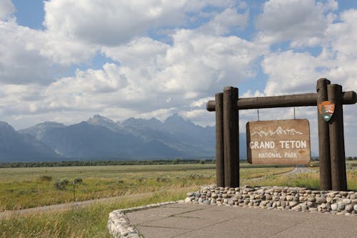 Grand Teton National Park entrance Sign