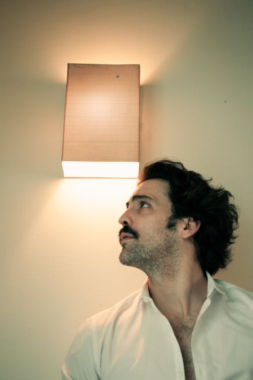 Portrait of a Man under Light