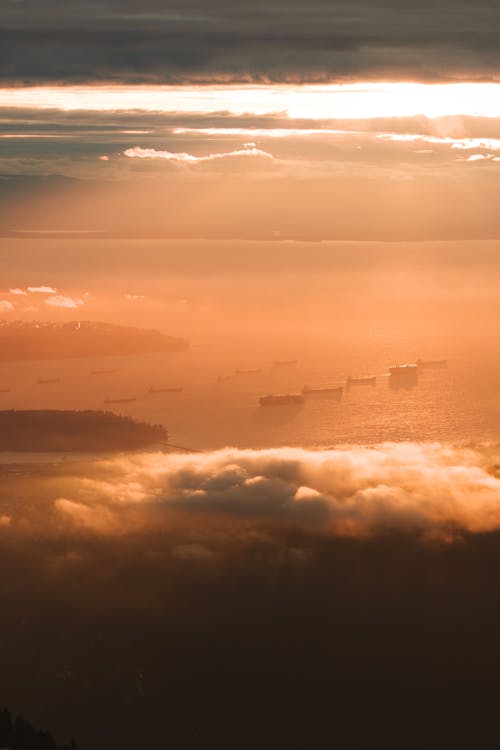 Imagine de stoc gratuită din apus, coastă, fotografie cu drona