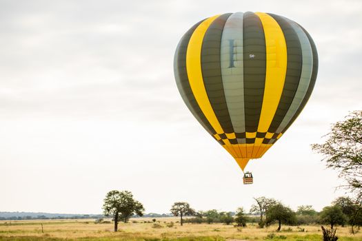 Hot-air balloon at dawn — Serengeti