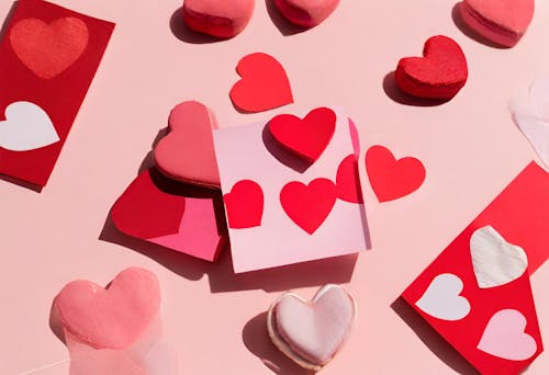Free Paper Hearts for Valentines Day Stock Photo