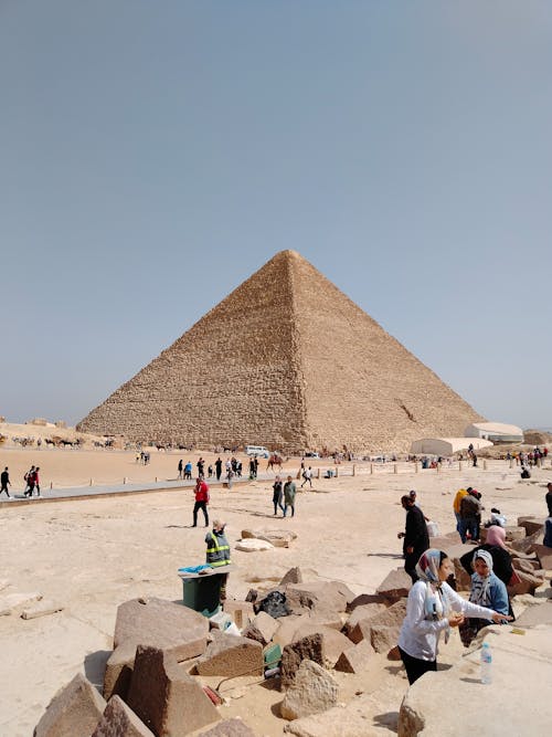 Pyramid in Giza under Clear Sky