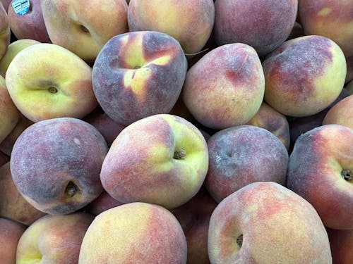 Close up of Heap of Peaches