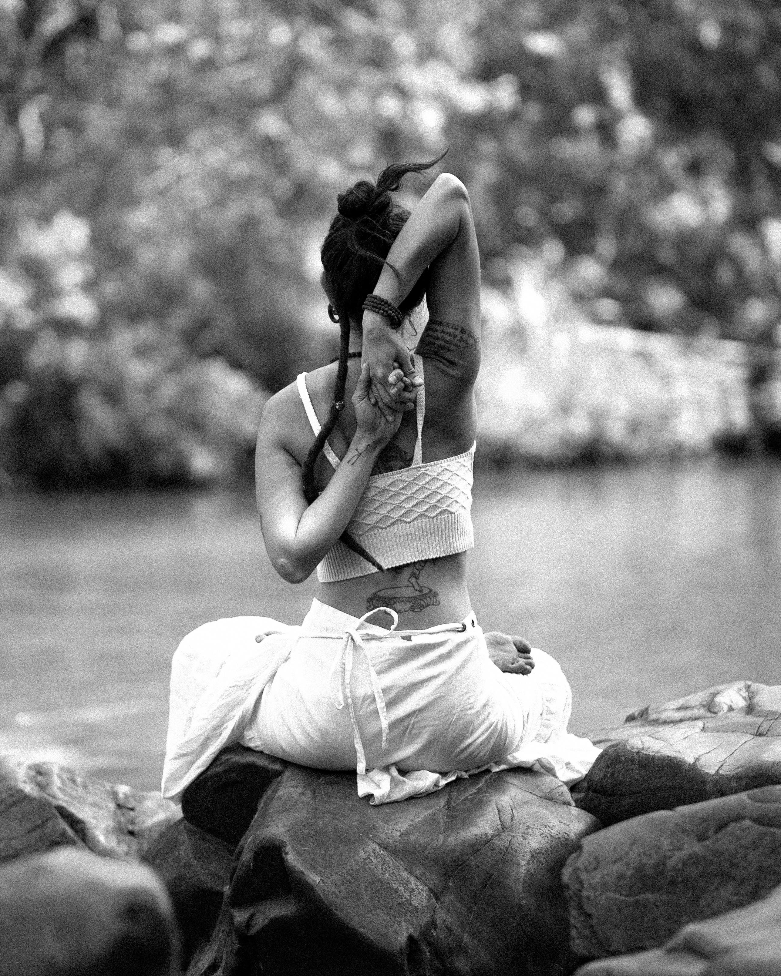 Foto Gratuita Di Acqua Bianco E Nero Donna