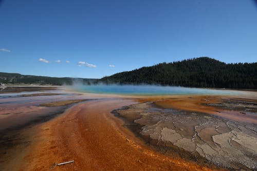 Grand Prismatic spring low angle