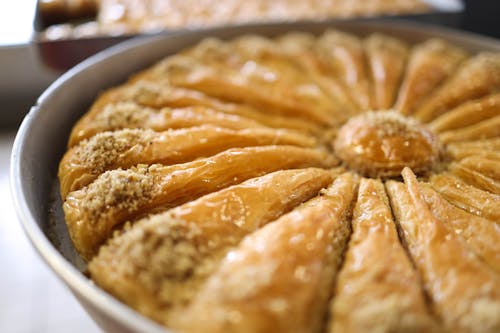 Sliced Round Baklava Pie