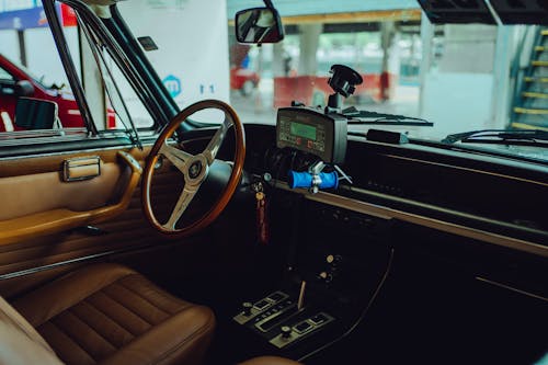 Interior of Vintage BMW Car