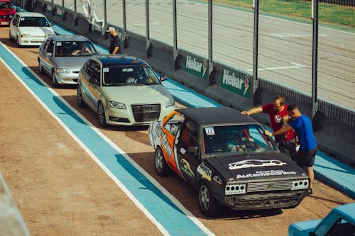 Sport Cars on Stadium during Auto Racing