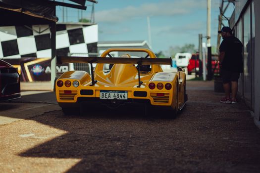 Back View of Yellow Radical SR3 at Circuit