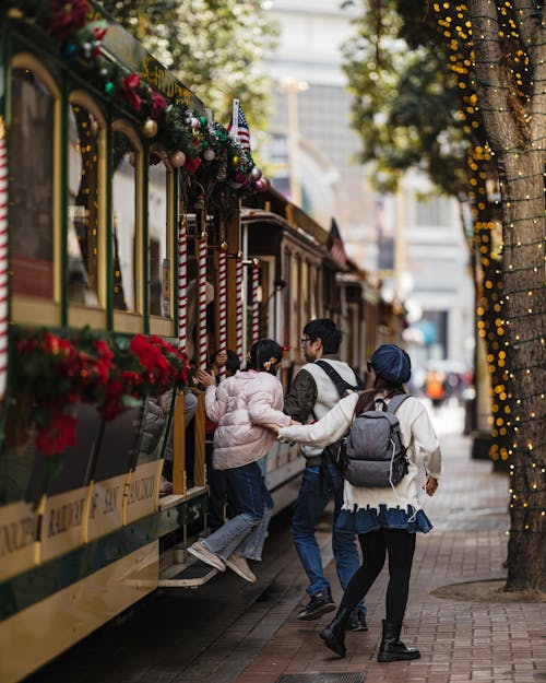 Children and Christmas Train