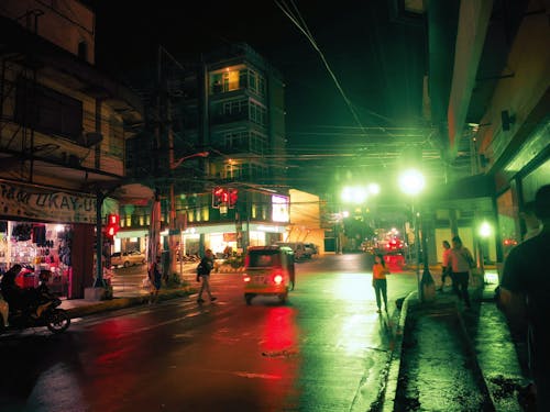 Foto stok gratis distrik pusat kota, dunia malam, jalan-jalan kota