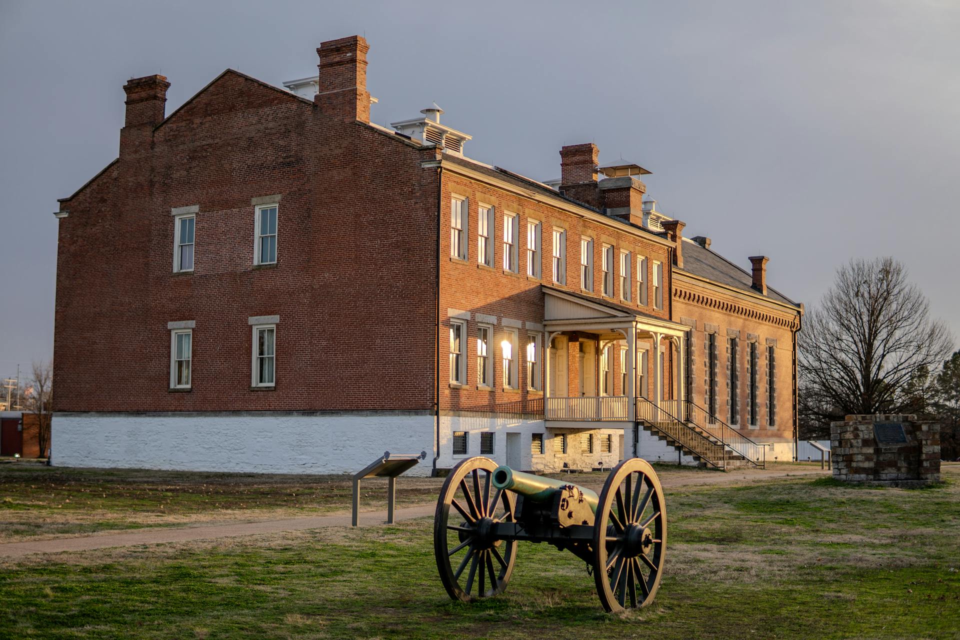 Old Cannon at Fort Smith National Historic Site in Arkansas, USA