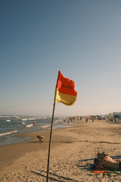 깃발, 바다, 바람의 무료 스톡 사진