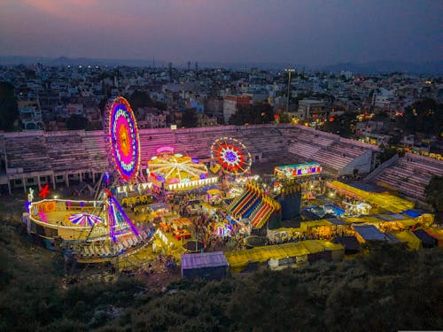 Gratis lagerfoto af belyst, Festival, forlystelsespark