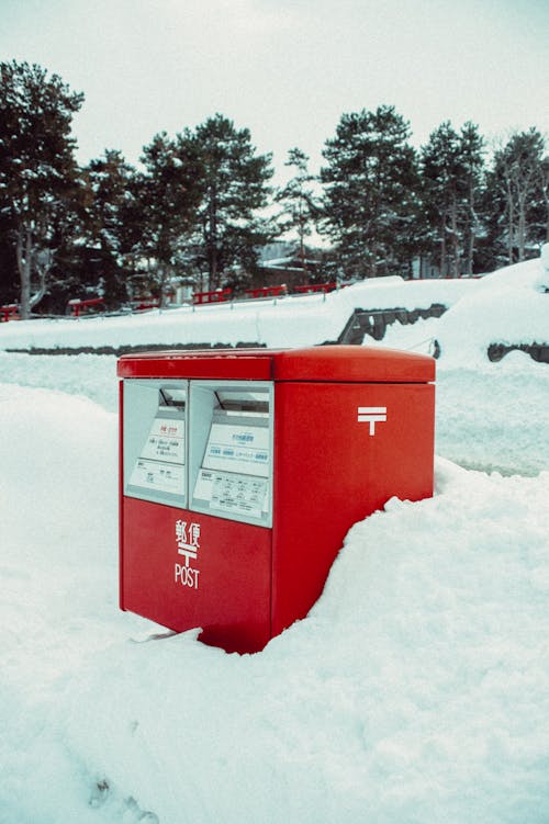 Foto profissional grátis de caixa de correio, caixa postal, inverno