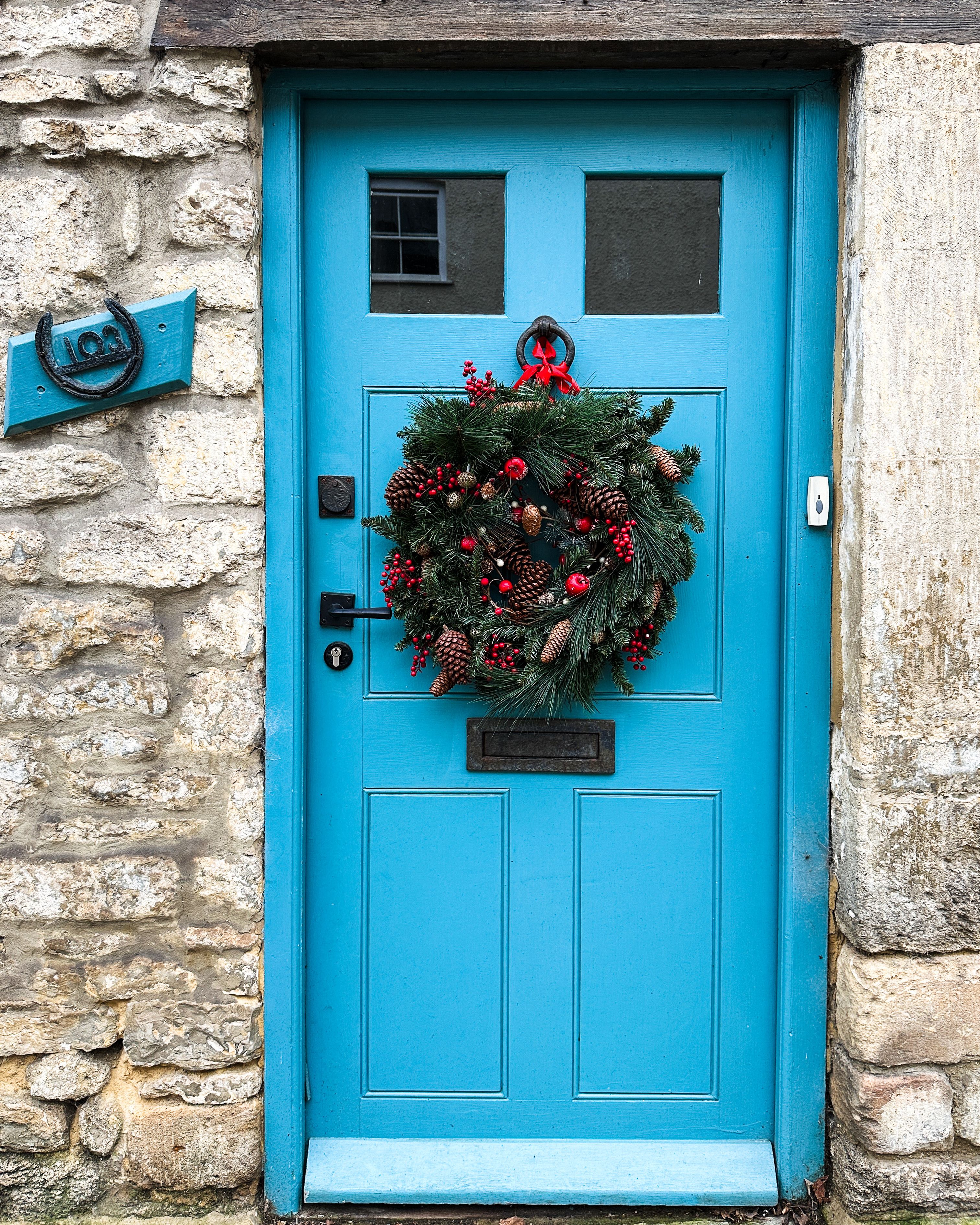 Blue Door with Ornament · Free Stock Photo