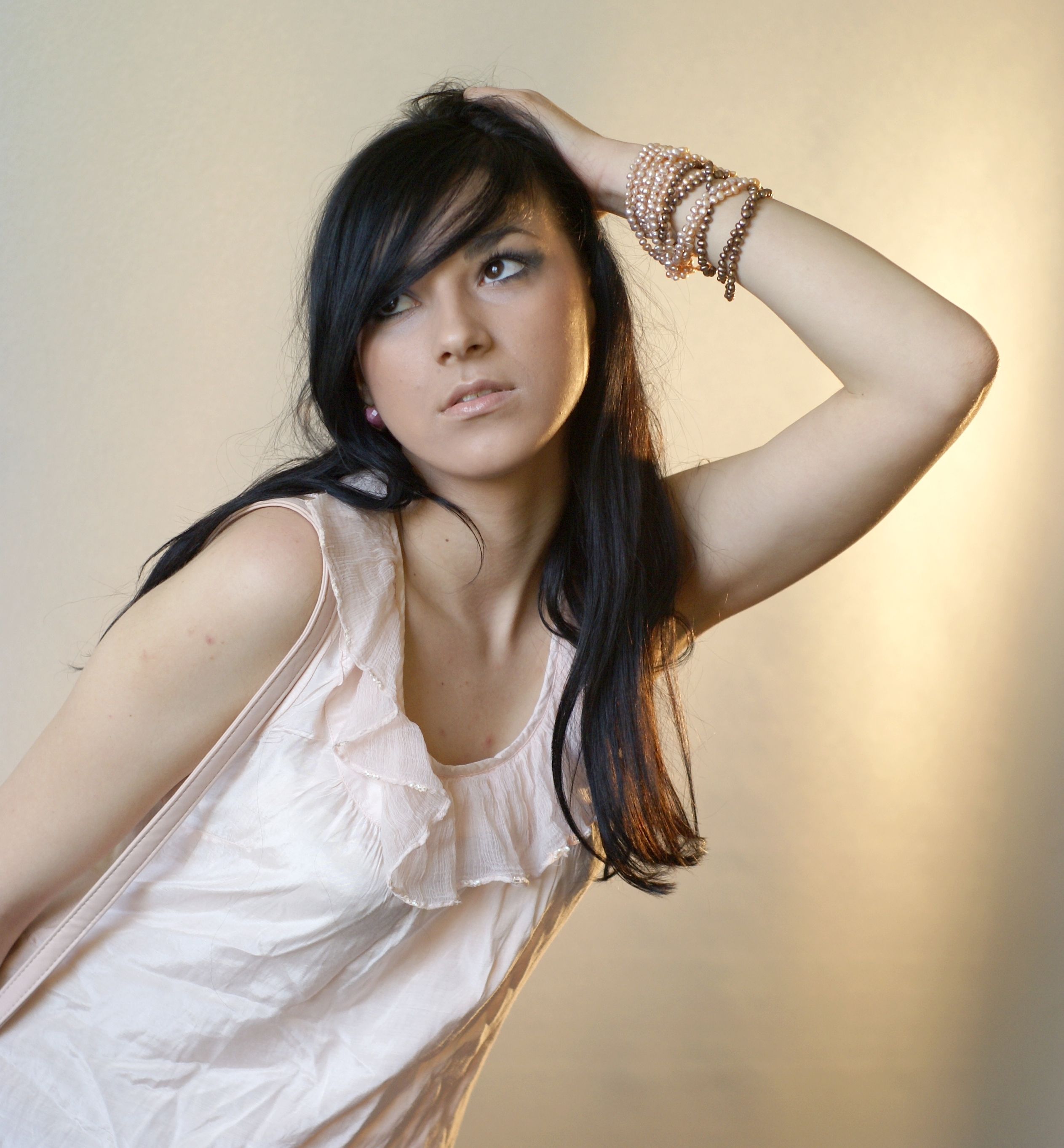 Woman with Black Hair Posing · Free Stock Photo