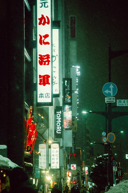 Illuminated Signs in Asian City