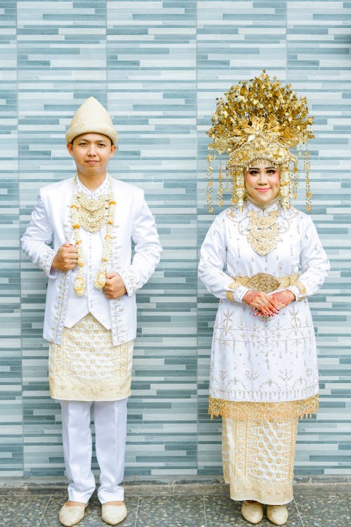 Newlyweds in Traditional Clothing 