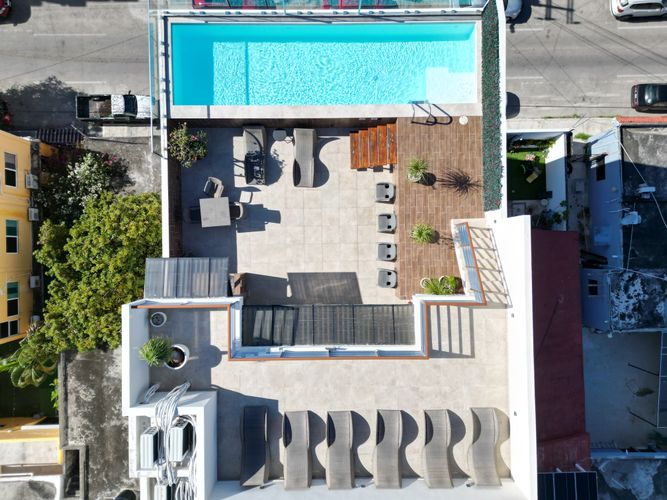 Rooftop penthouse terrace near 5th Avenue Playa del Carmen
