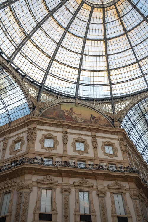 Interior of Galleria Vittorio Emanuele II in Milan