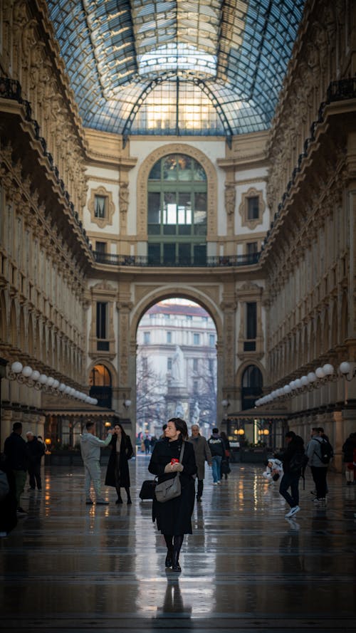 Woman with Bag at Galleria Vittorio Emanuele II in Milan