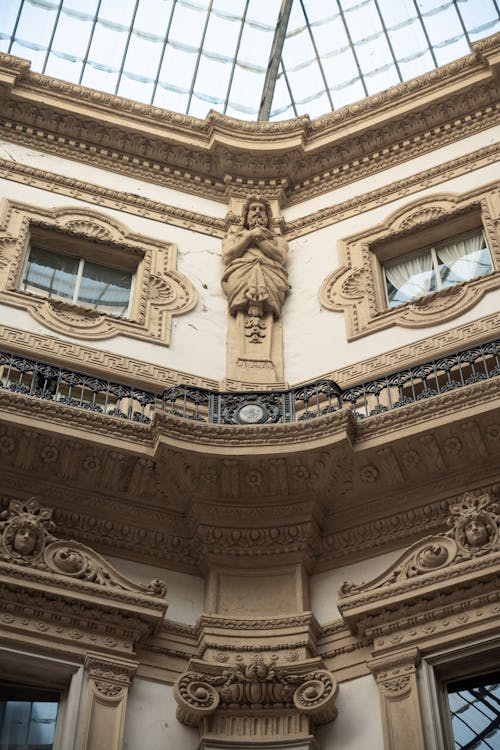 Ornamented Wall in Galleria Vittorio Emanuele II in Milan