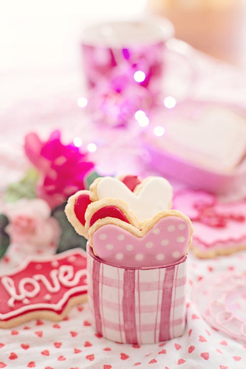 Fotobanka s bezplatnými fotkami na tému cookies, dekorácia, Deň svätého Valentína