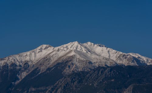 Mountain Range with Snow on Top