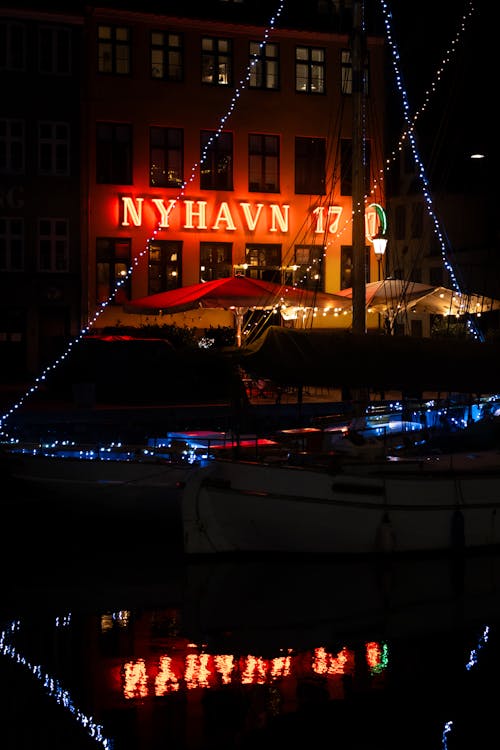 Nyhavn copenhagen at night