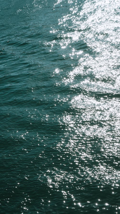 Surface of the Ocean Sparkling in the Sun