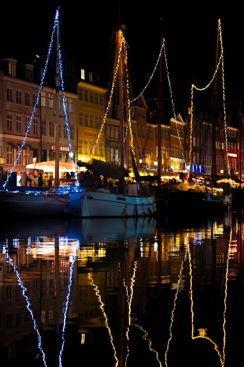 Nyhavn copenhagen at night