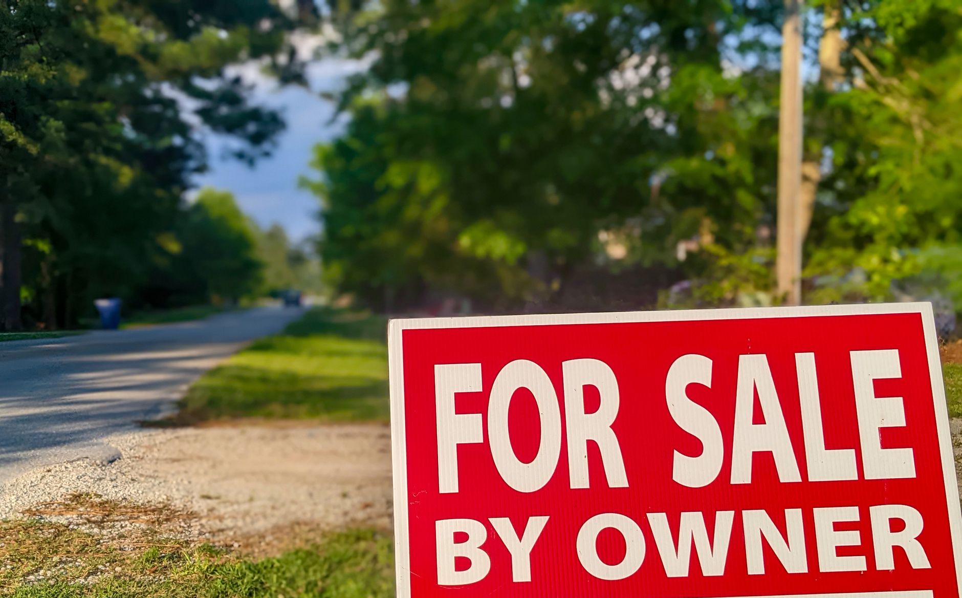 Close-up of a "For Sale" Sign