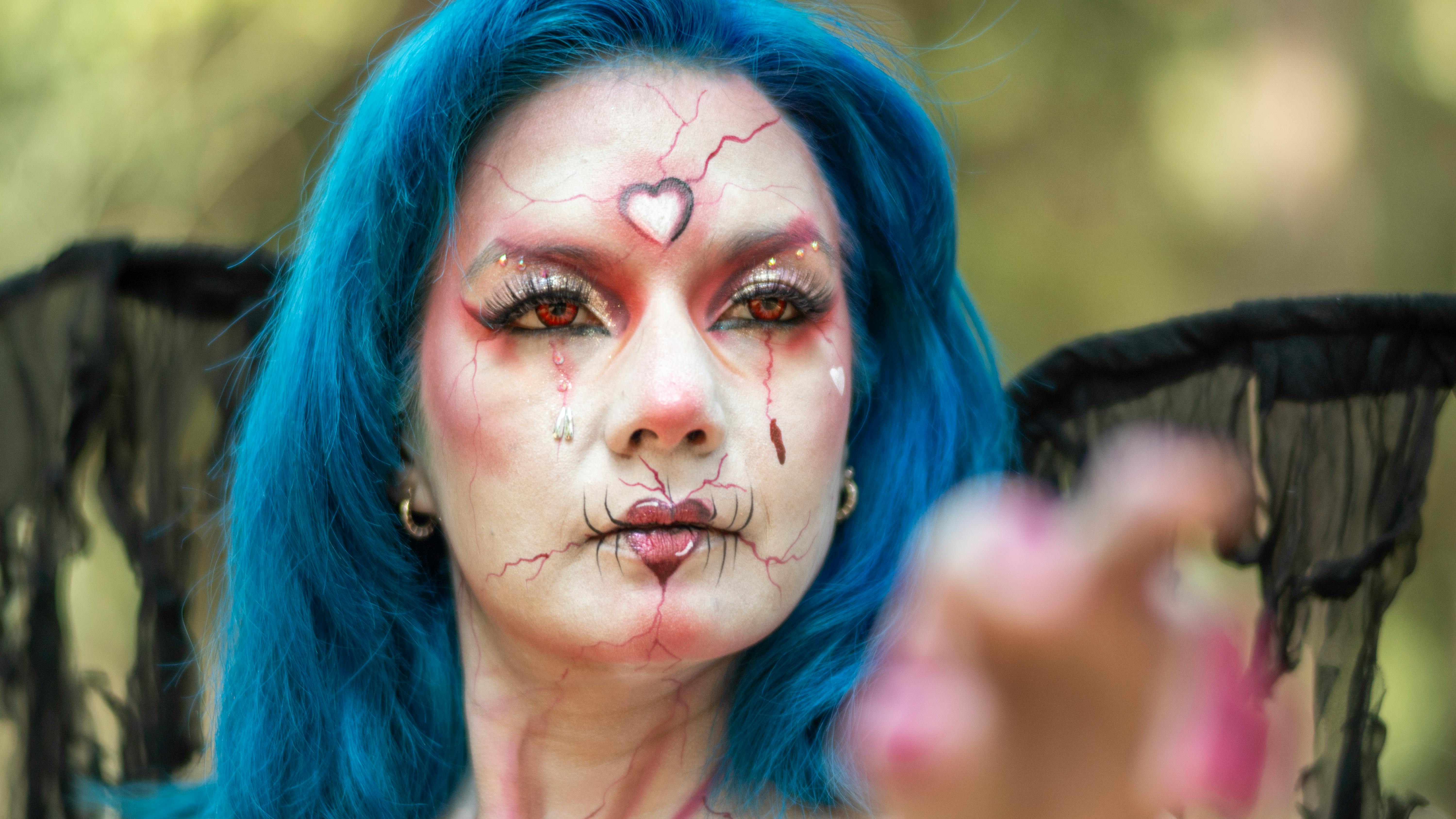 Kostenlos Kostenloses Stock Foto zu auffallend, ausdruck, blaue haare Stock-Foto