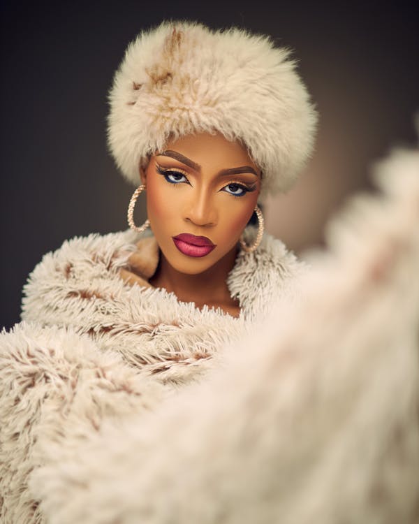 Model in Fur Coat and Hat