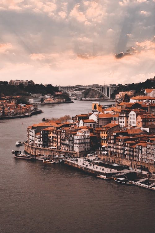 Ingyenes stockfotó douro, drónfelvétel, épületek témában