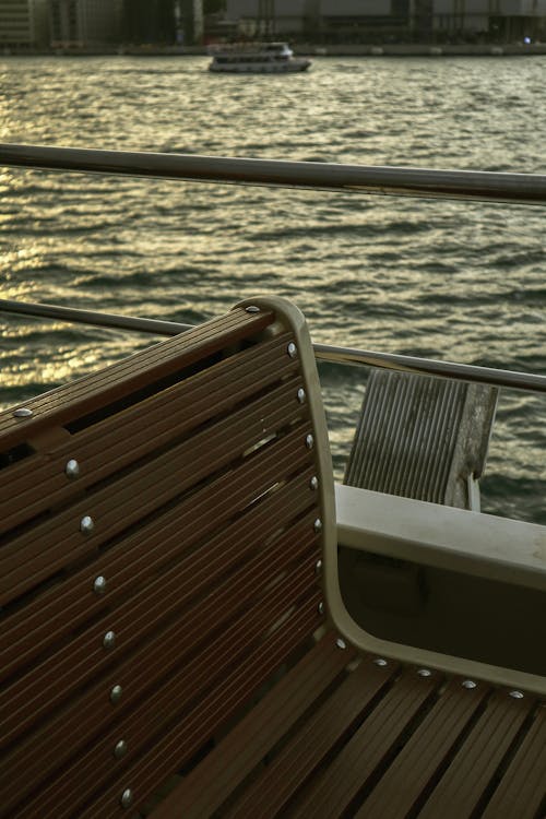 Wooden Bench on Sailing Vessel