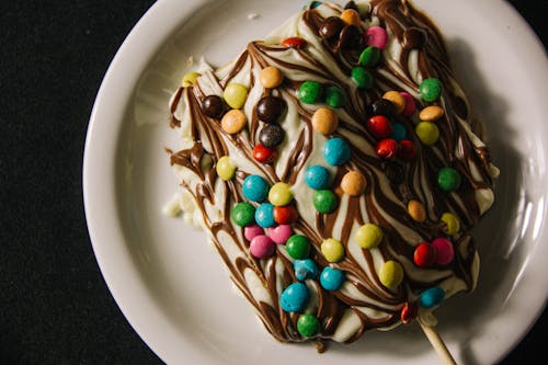 Sweet Chocolate Food with Colorful Candies