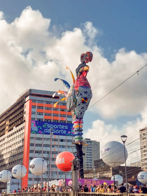 公雞雕像, 加洛達馬德魯加達, 嘉年華 的 免費圖庫相片