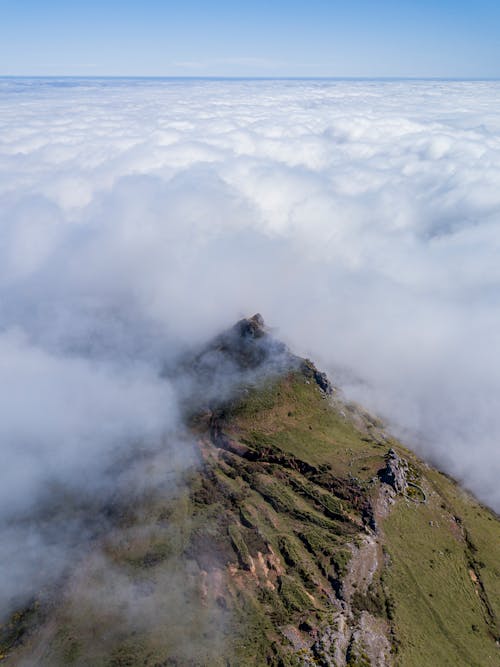 Cloud over Mountain Peak on Madeira Island