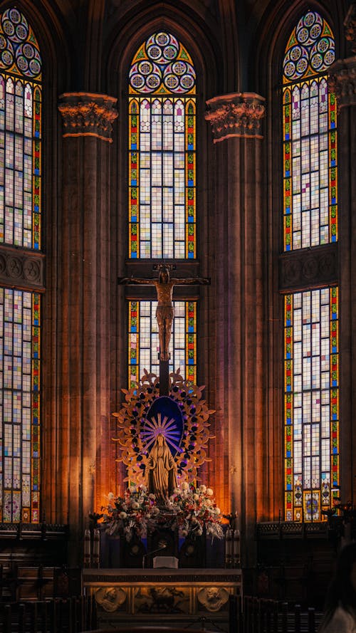 Ornamented Altar in Catholic Church